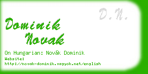 dominik novak business card