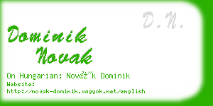 dominik novak business card